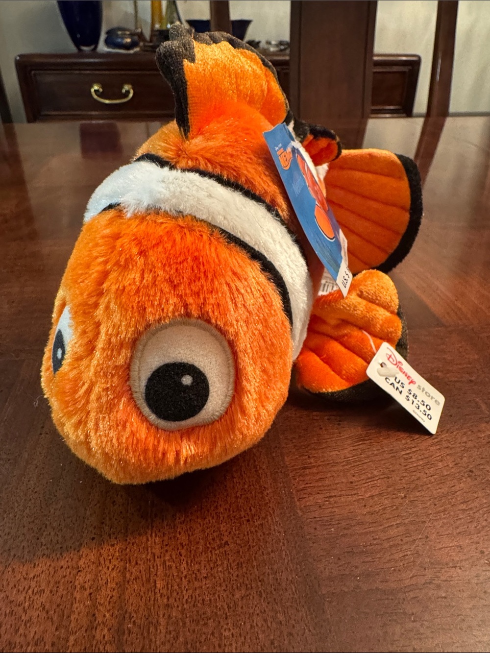 The Disney Store Finding Nemo Plush 8" Beanie Toy New